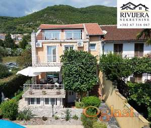 Trospratna kuca sa pogledom na more Herceg Novi Kumbor